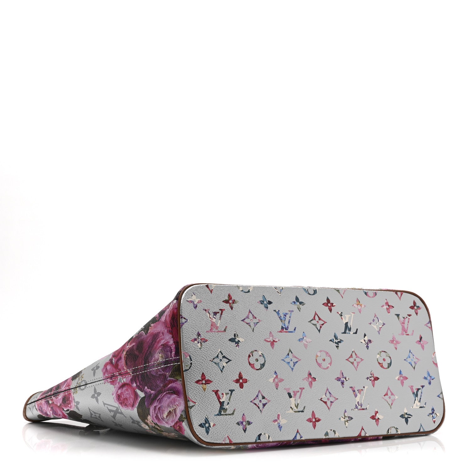 Louis Vuitton Metallic Monogram LV Garden Neverfull MM  Silver 5 of 10
