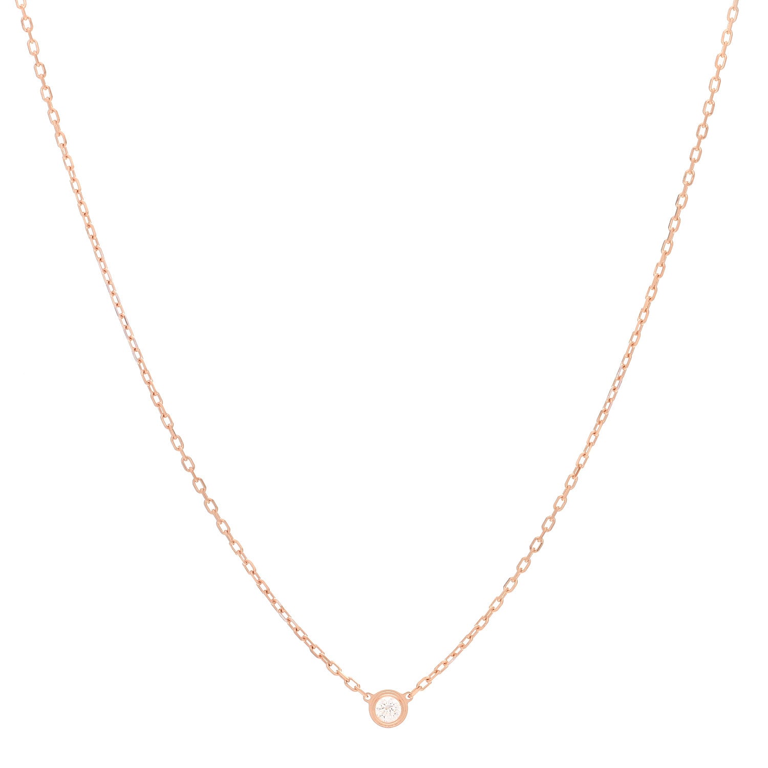 Cartier 18K Pink Gold Diamond SM D'Amour Pendant Necklace 1 of 6