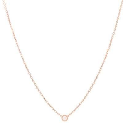Cartier 18K Pink Gold Diamond SM D'Amour Pendant Necklace 1 of 6