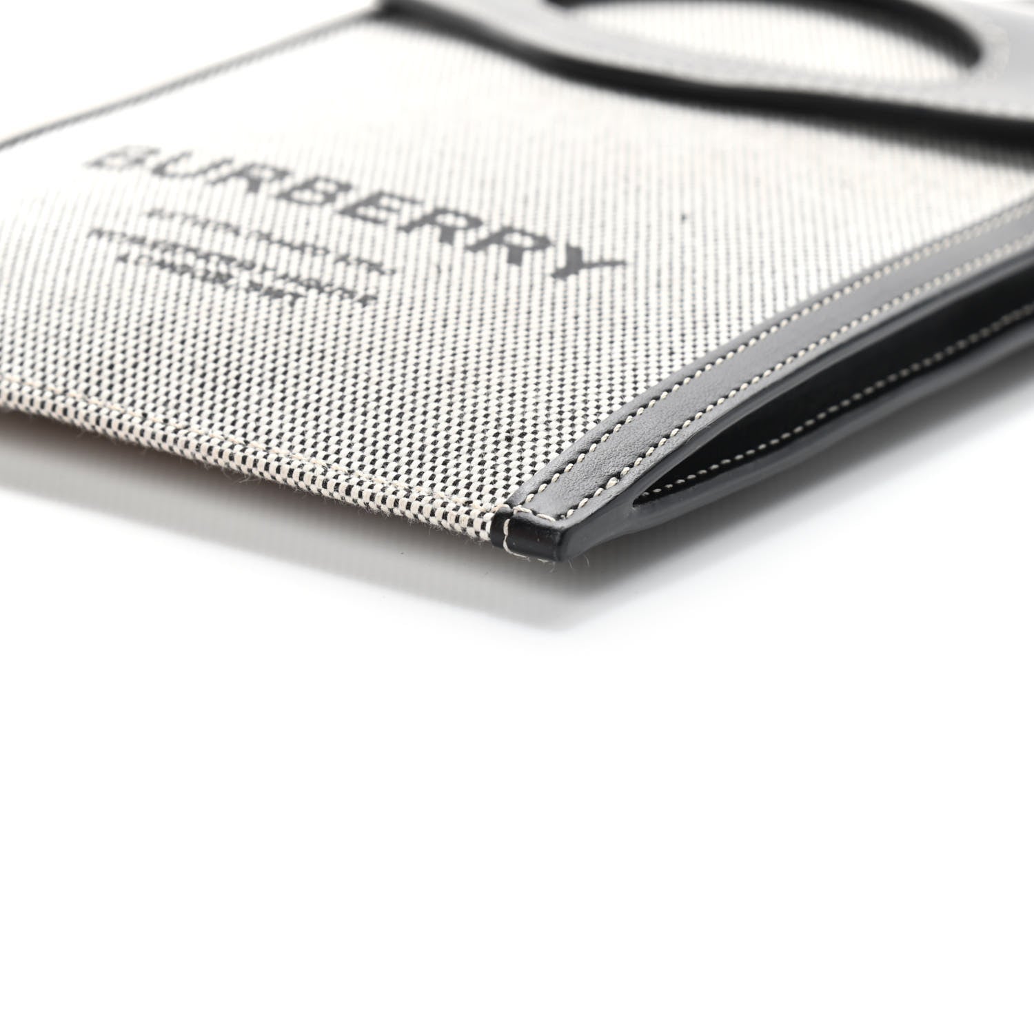 Burberry Cotton Canvas Calfskin Two Tone Phone Case Black 5 of 8