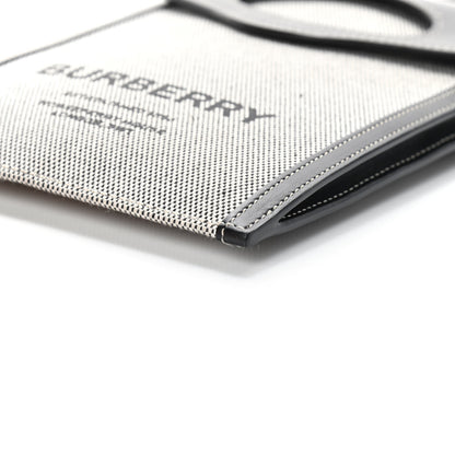 Burberry Cotton Canvas Calfskin Two Tone Phone Case Black 5 of 8
