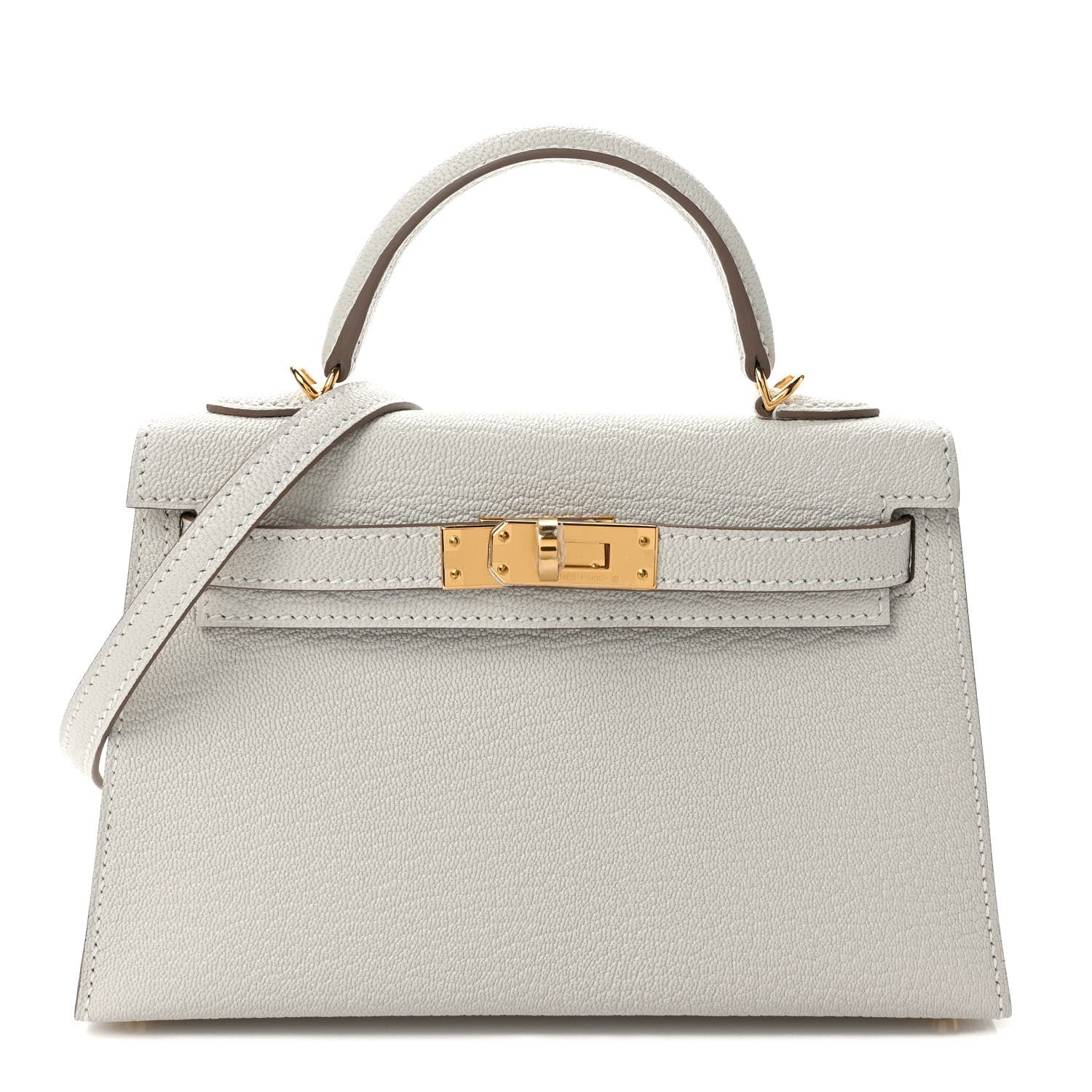 Hermes Chevre Mysore Mini Kelly Sellier 20 Mushroom 1 of 10