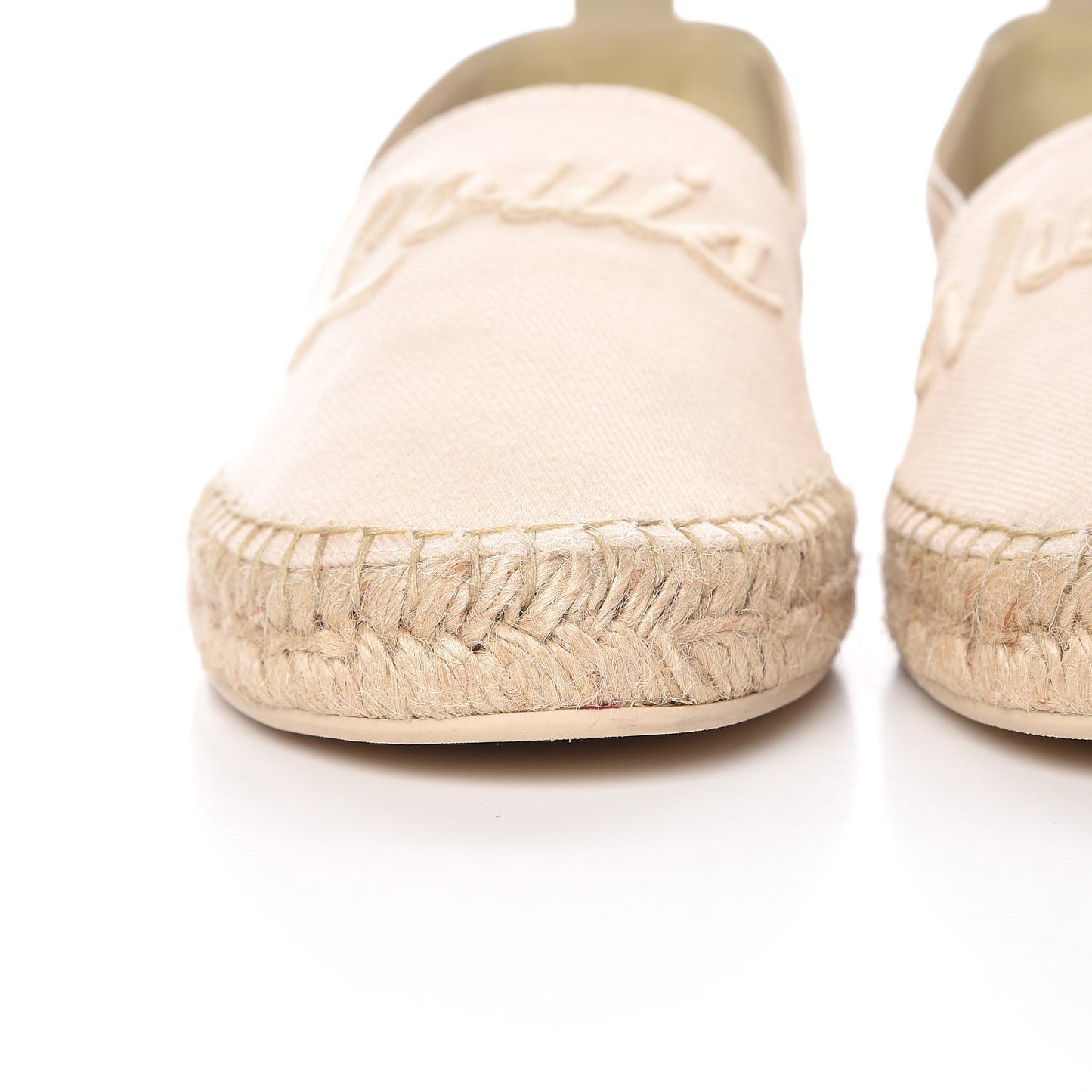 Canvas Waterfall Espadrille Flats 39.5 Ecru