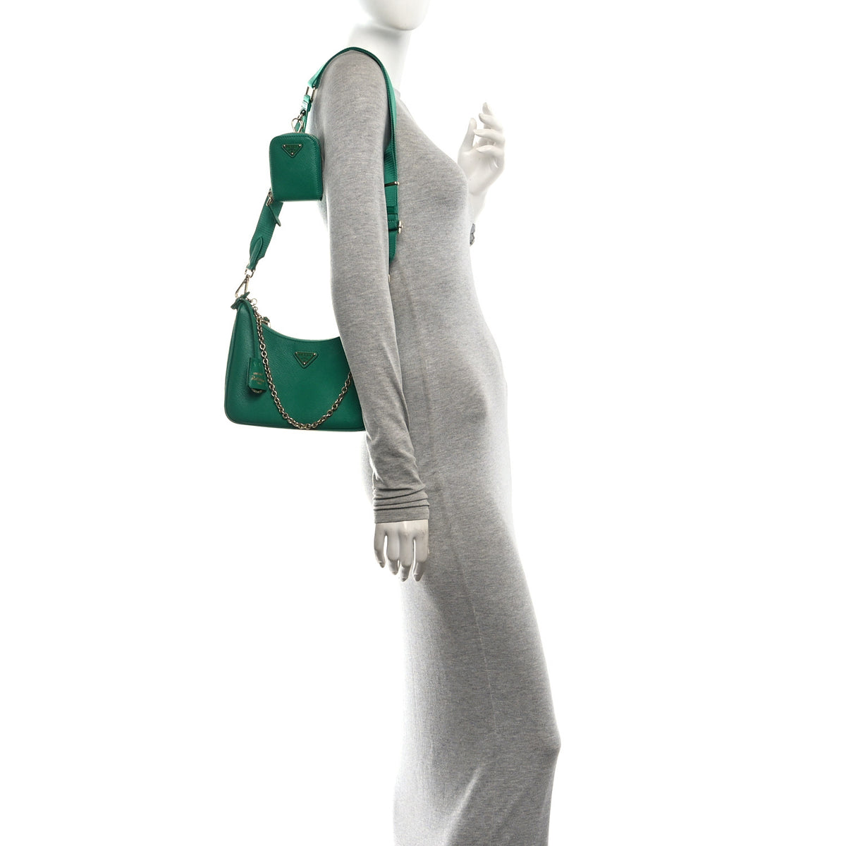 Prada Saffiano Lux Re-Edition 2005 Shoulder Bag Mango 2 of 11