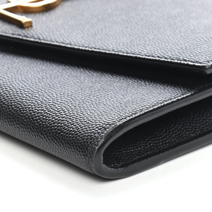 Saint Laurent Grain De Poudre Uptown Chain Wallet Black 6 of 9