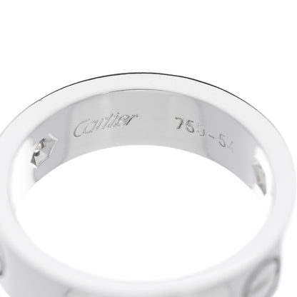 Cartier 18K White Gold 3 Diamond 5.5mm LOVE Ring 54 7 4 of 5