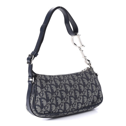 Christian Dior Monogram Shoulder Bag Blue 3 of 12