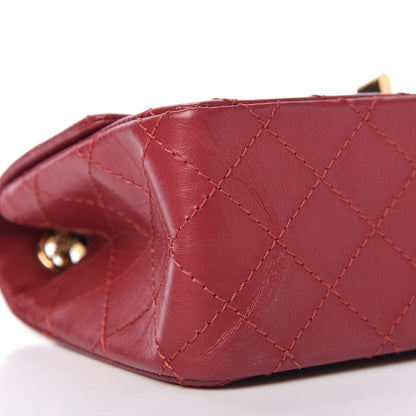 Chanel Aged Calfskin Quilted 2.55 Reissue Mini Flap Red 6 of 10