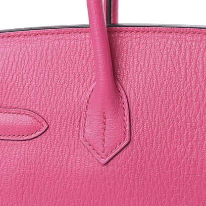 Hermes Chevre Mysore Horseshoe Birkin 30 Rose Tyrien Ultraviolet 29 of 35