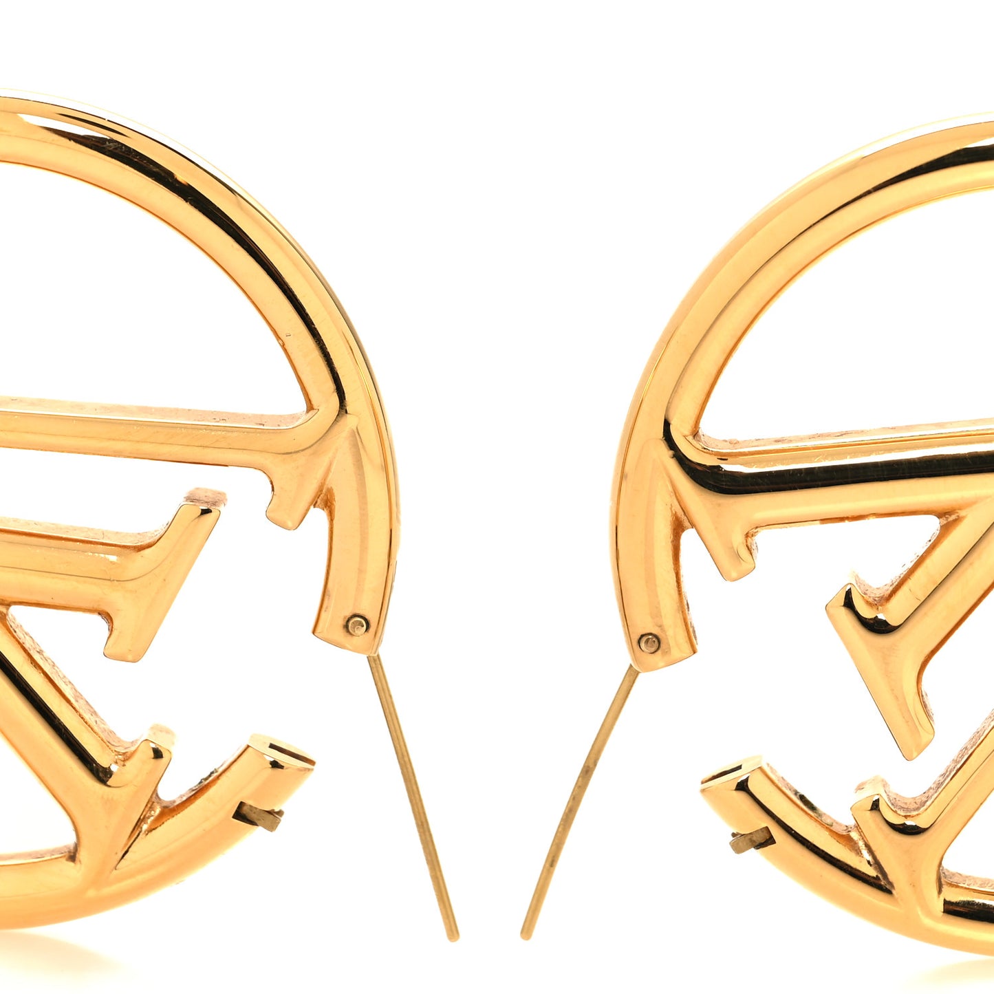Metal Louise Hoop Earrings Gold