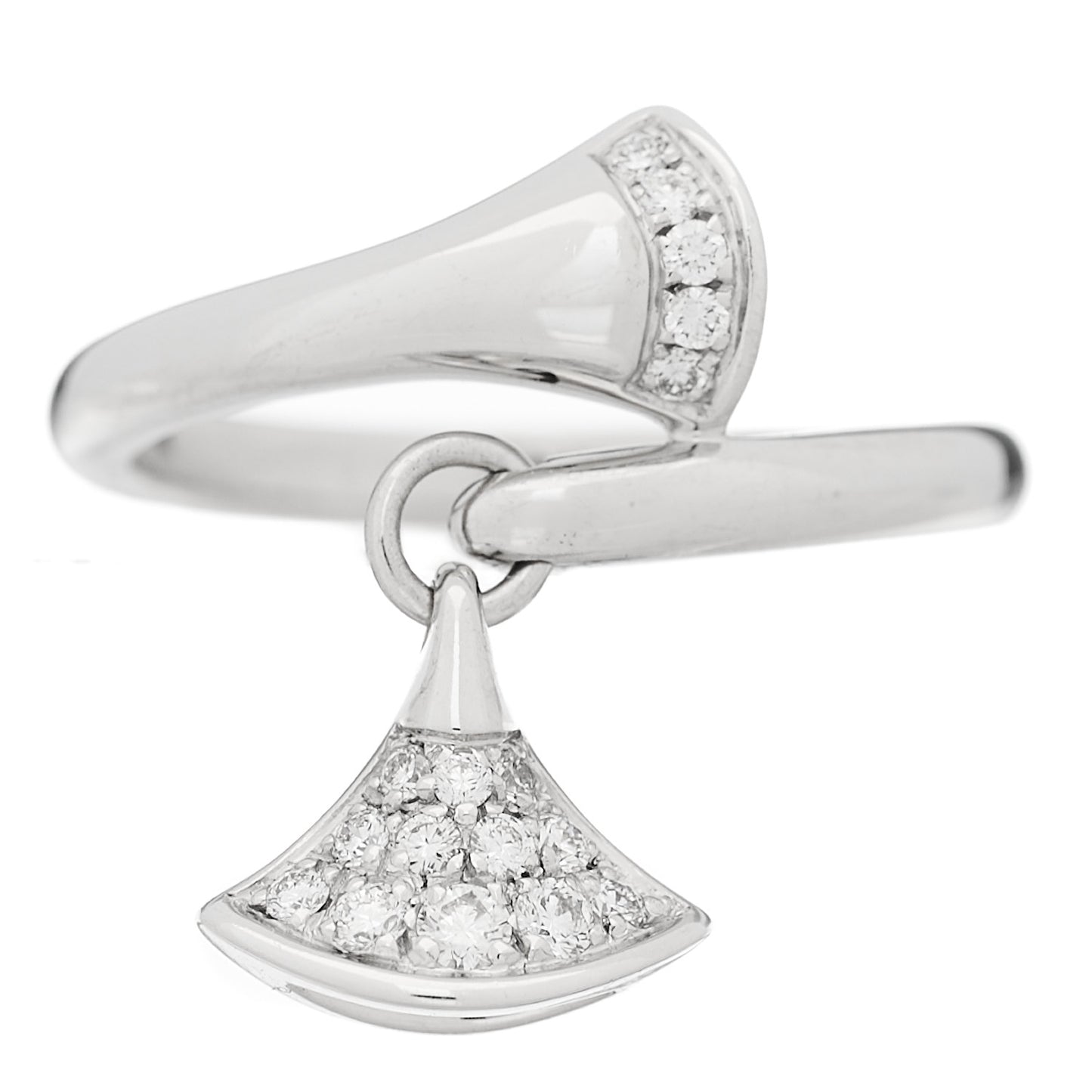 18K White Gold Diamond Divas' Dream Ring 50 5.5