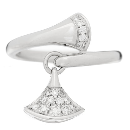 Bulgari 18K White Gold Diamond Divas' Dream Ring 50 5.5 1 of 5