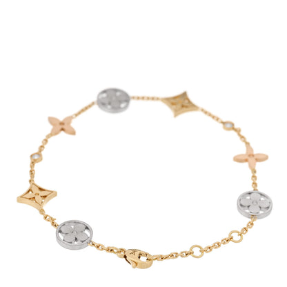 Louis Vuitton 18K Yellow White Pink Gold Diamond Idylle Blossom Bracelet 2 of 3