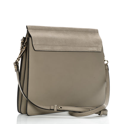 Chloe Calfskin Suede Medium Faye Shoulder Bag Motty Grey 3 of 7