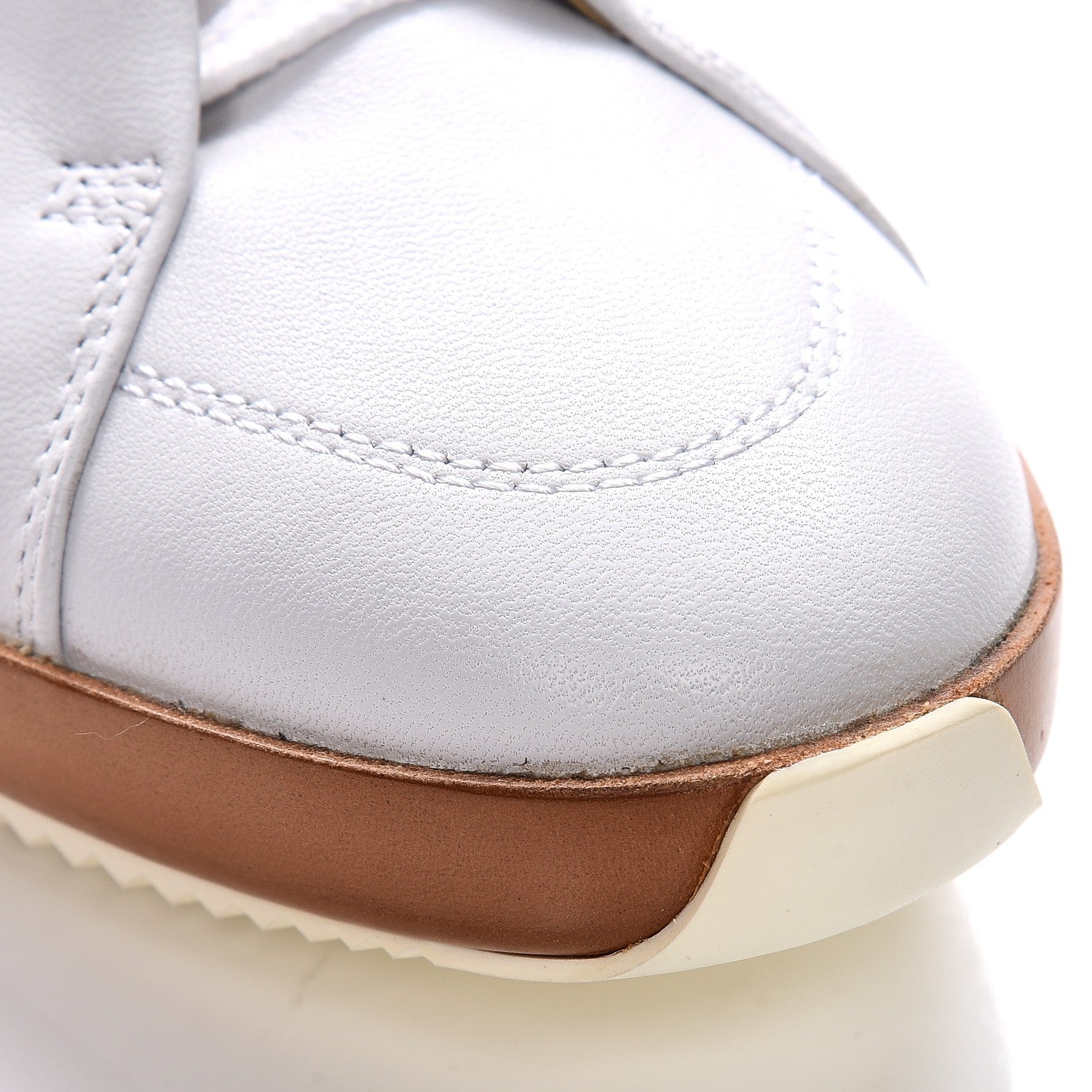 Hermes Nappa Impulse Sneakers 38 Blanc Gold 10 of 13