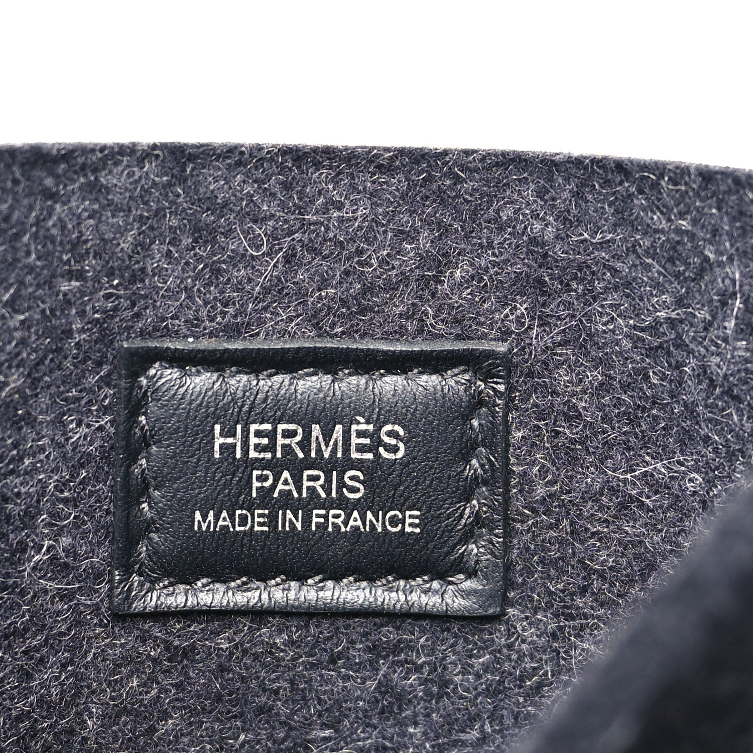 【美品】HERMES ブラック エレクトリック　41.5 Hermes Feutre Swift Evelyne TPM Gris Moyen Black 1785913