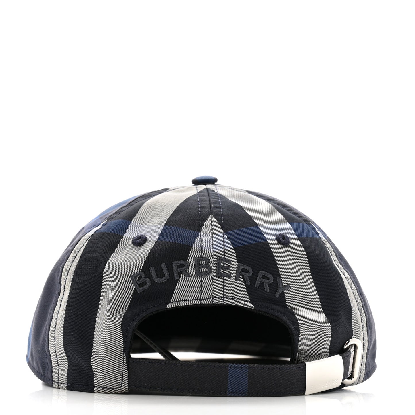 Technical Cotton Check Baseball Cap L Blue Grey