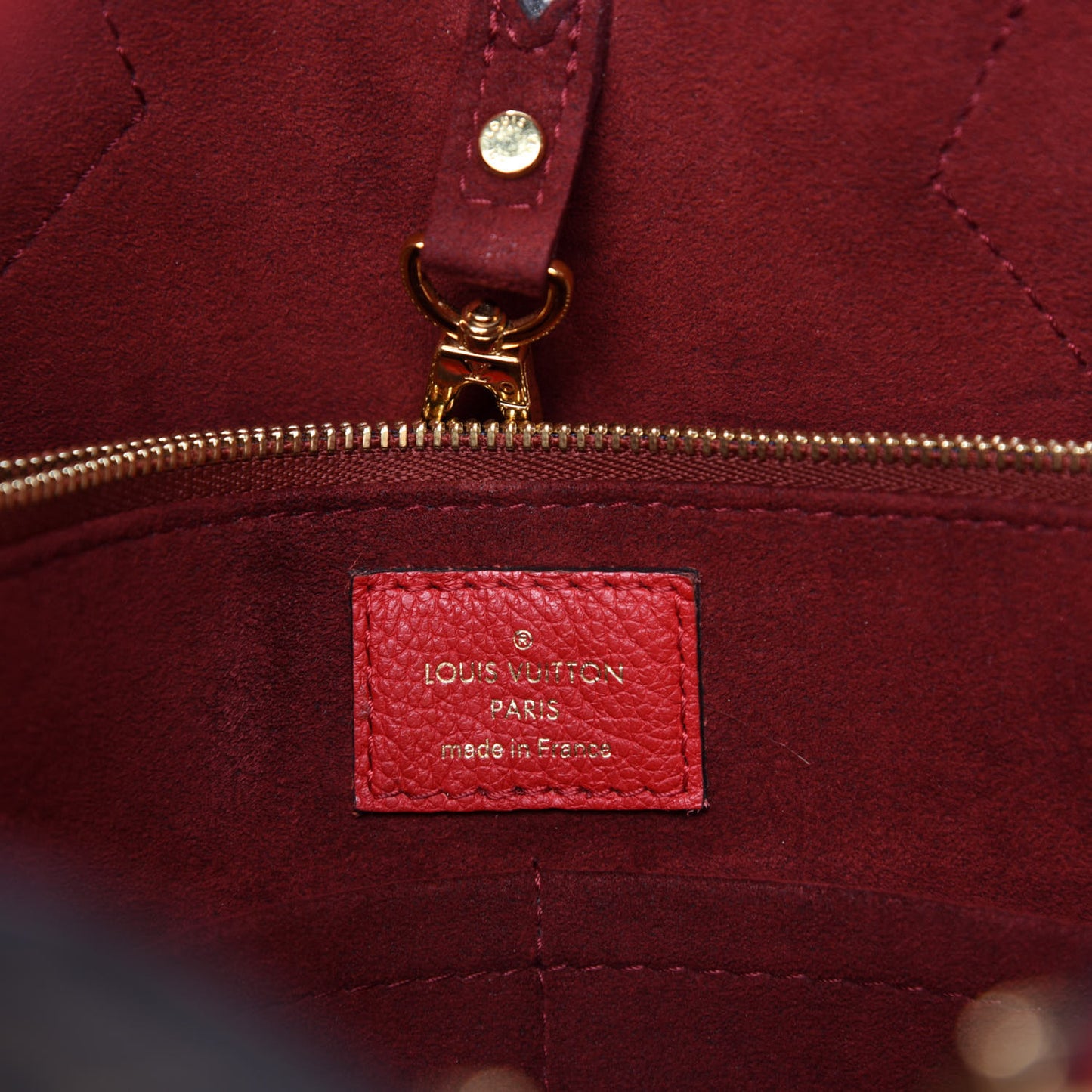 Calfskin Monogram Kimono Tote PM Cherry