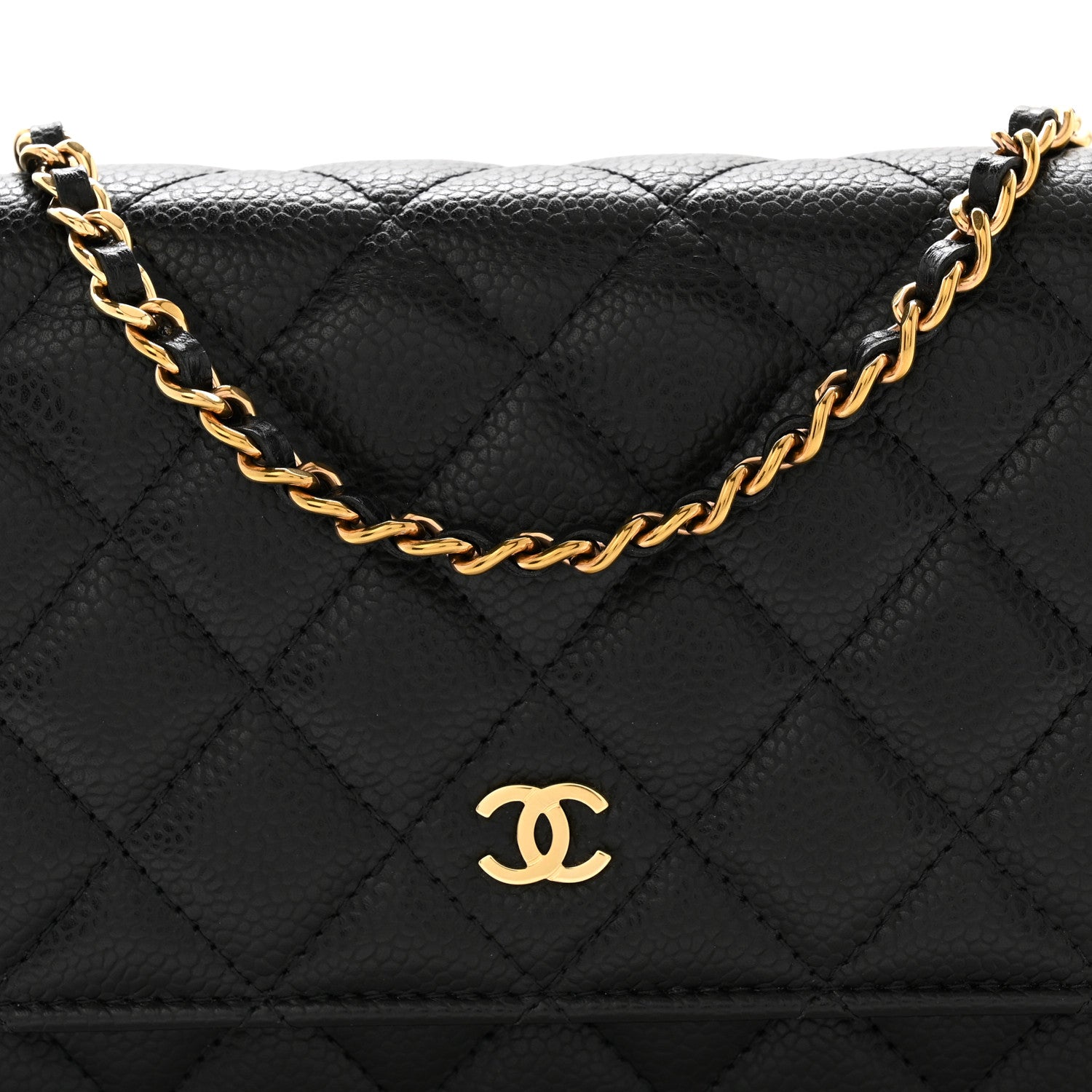 Chanel Caviar Quilted Wallet on Chain WOC Black 9 of 12