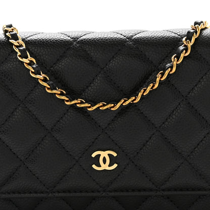 Chanel Caviar Quilted Wallet on Chain WOC Black 9 of 12