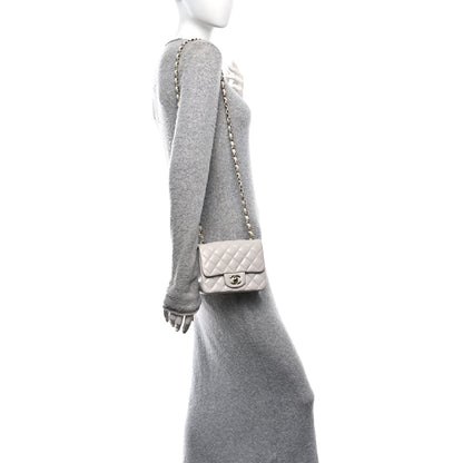 Chanel Lambskin Quilted Mini Square Flap Light Grey 2 of 12