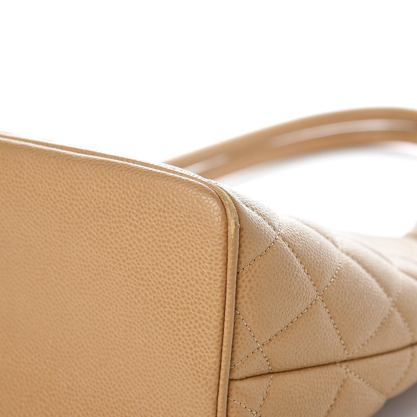 Caviar Quilted Medallion Tote Beige