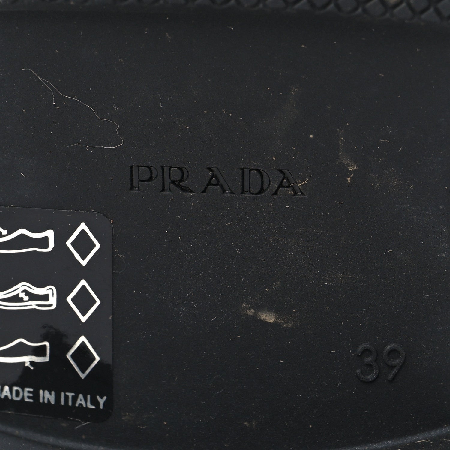 Prada Sport Rubber Metal Triangle Logo Ankle Rain Boots 39 Black 6 of 7