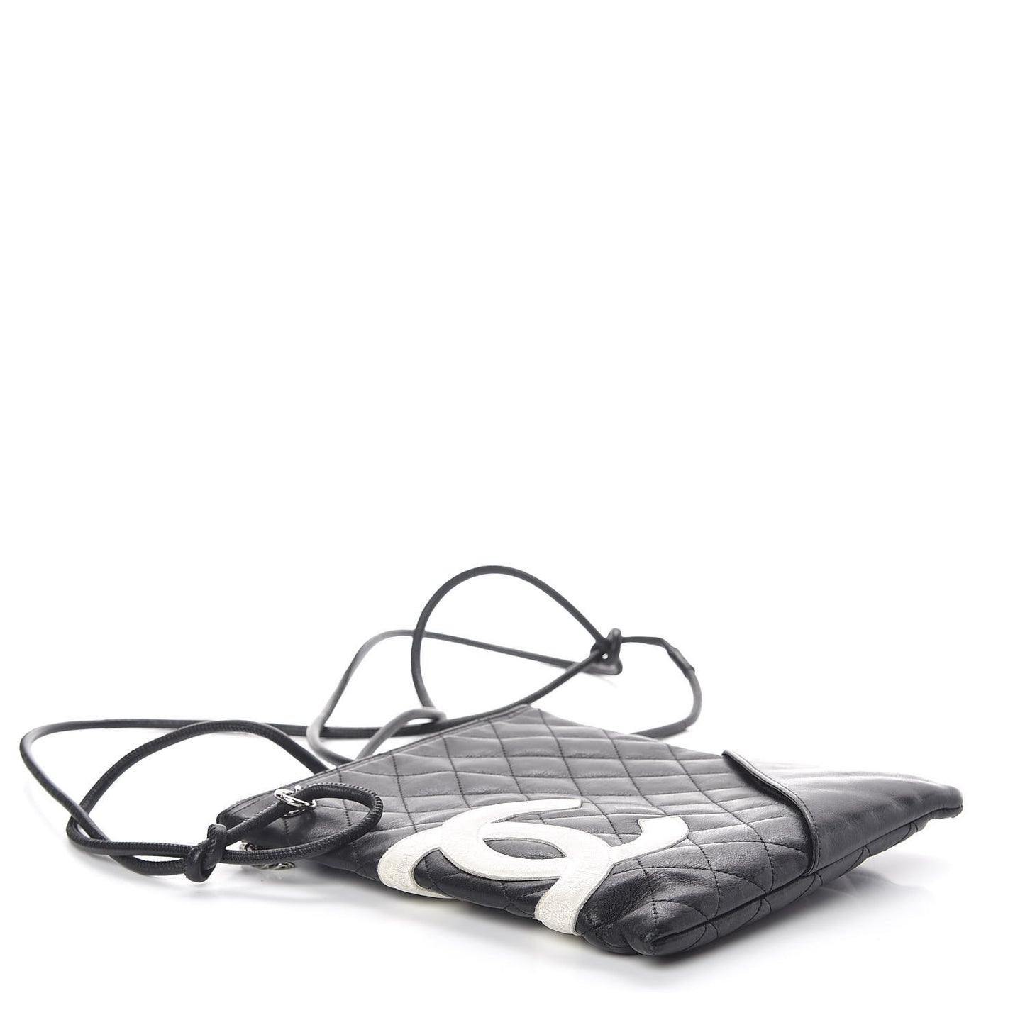 Calfskin Cambon Flat Messenger Black