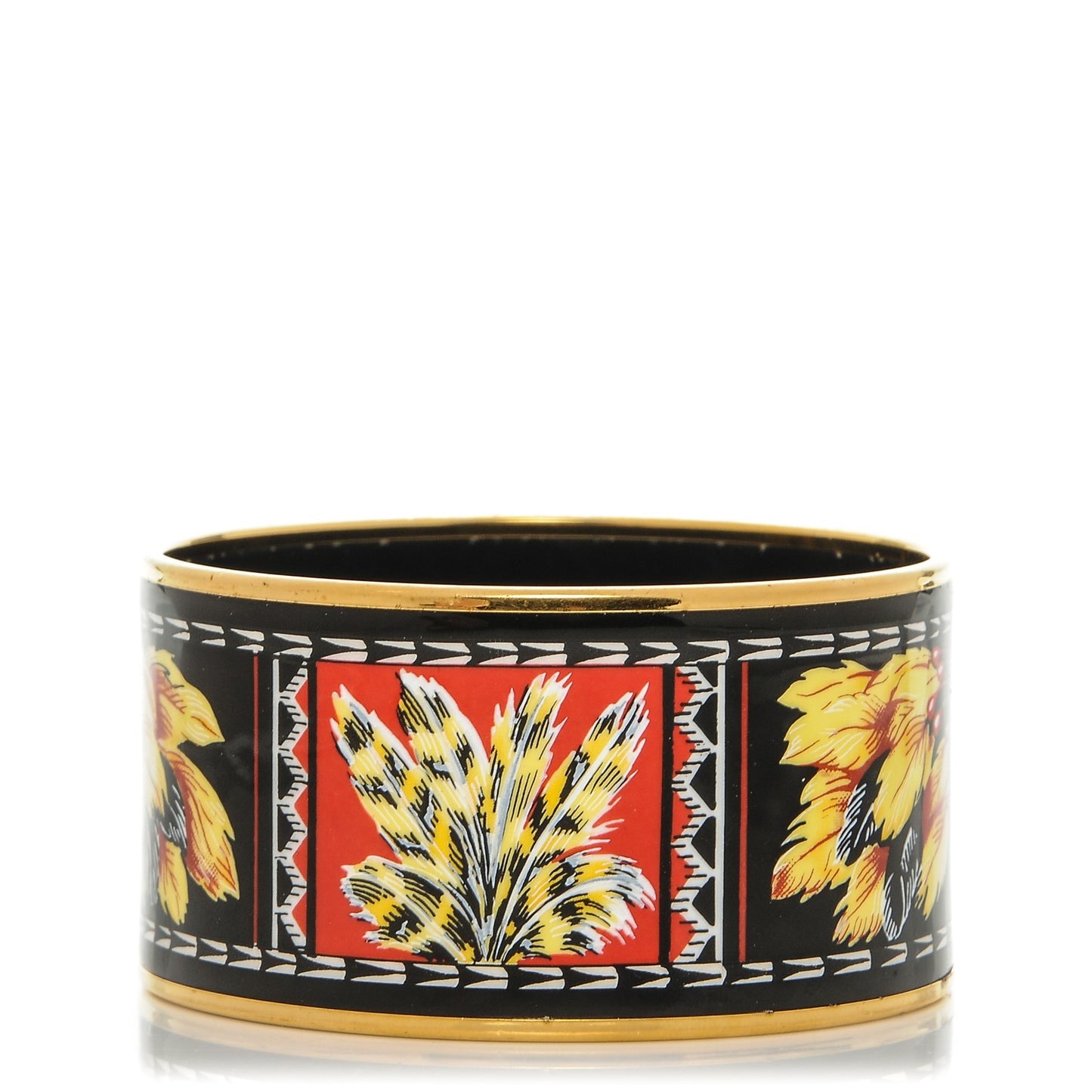 Enamel Printed Brazil Extra Wide Bracelet 62