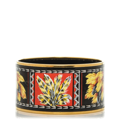 Hermes Enamel Printed Brazil Extra Wide Bracelet 62 1 of 6