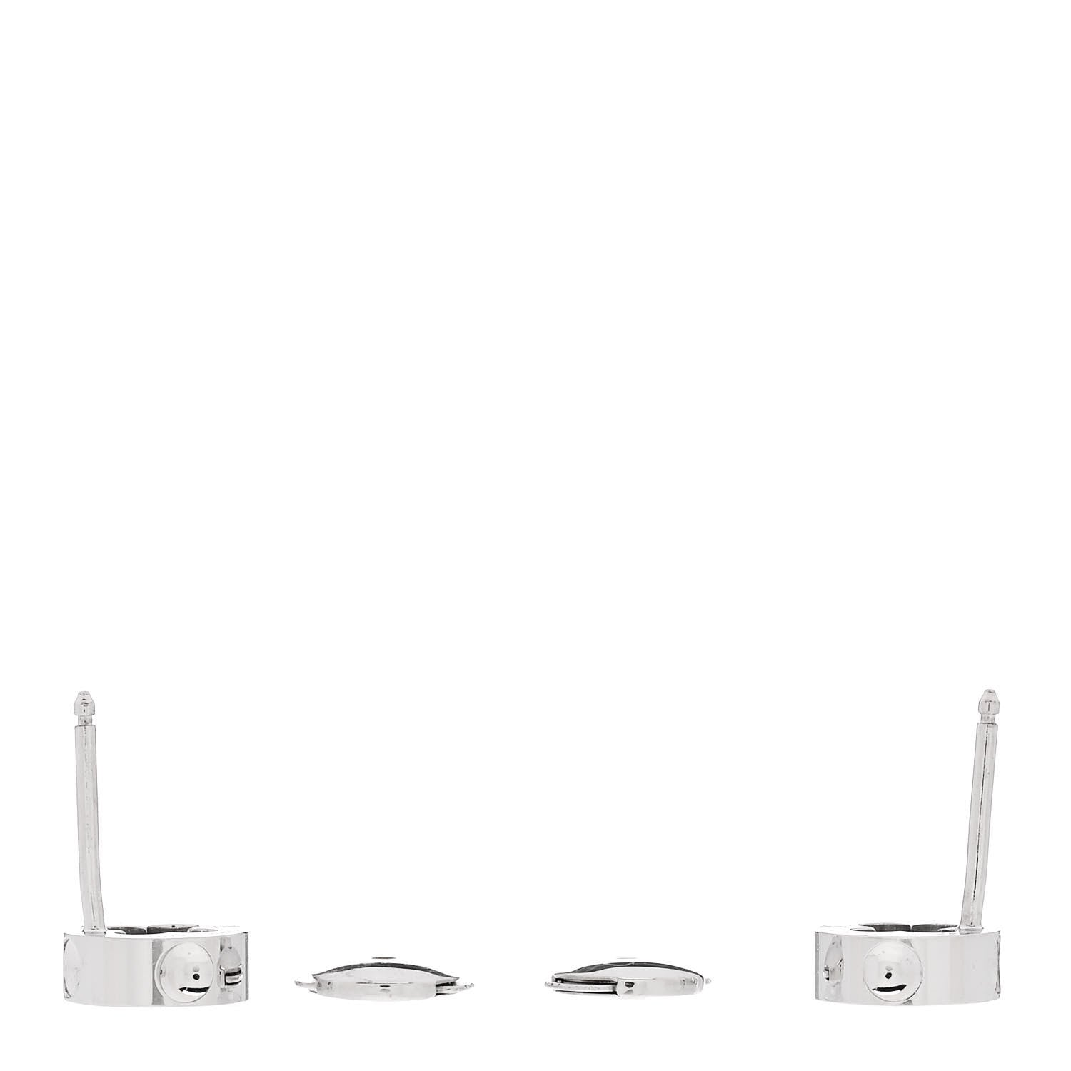 Louis Vuitton 18K White Gold Empreinte Ear Studs Earrings 3 of 5
