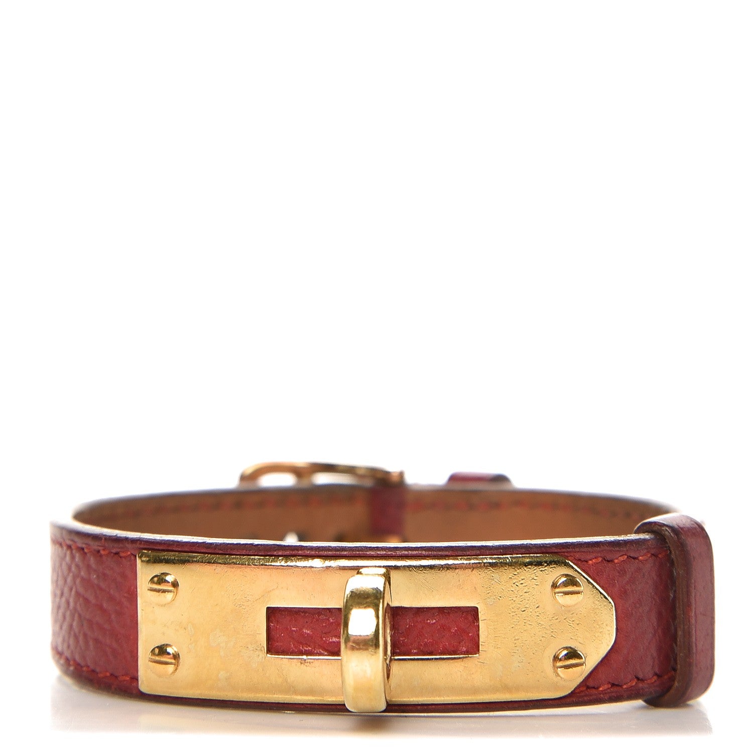 Hermes Courchevel Kelly Bracelet Rouge H 1 of 5