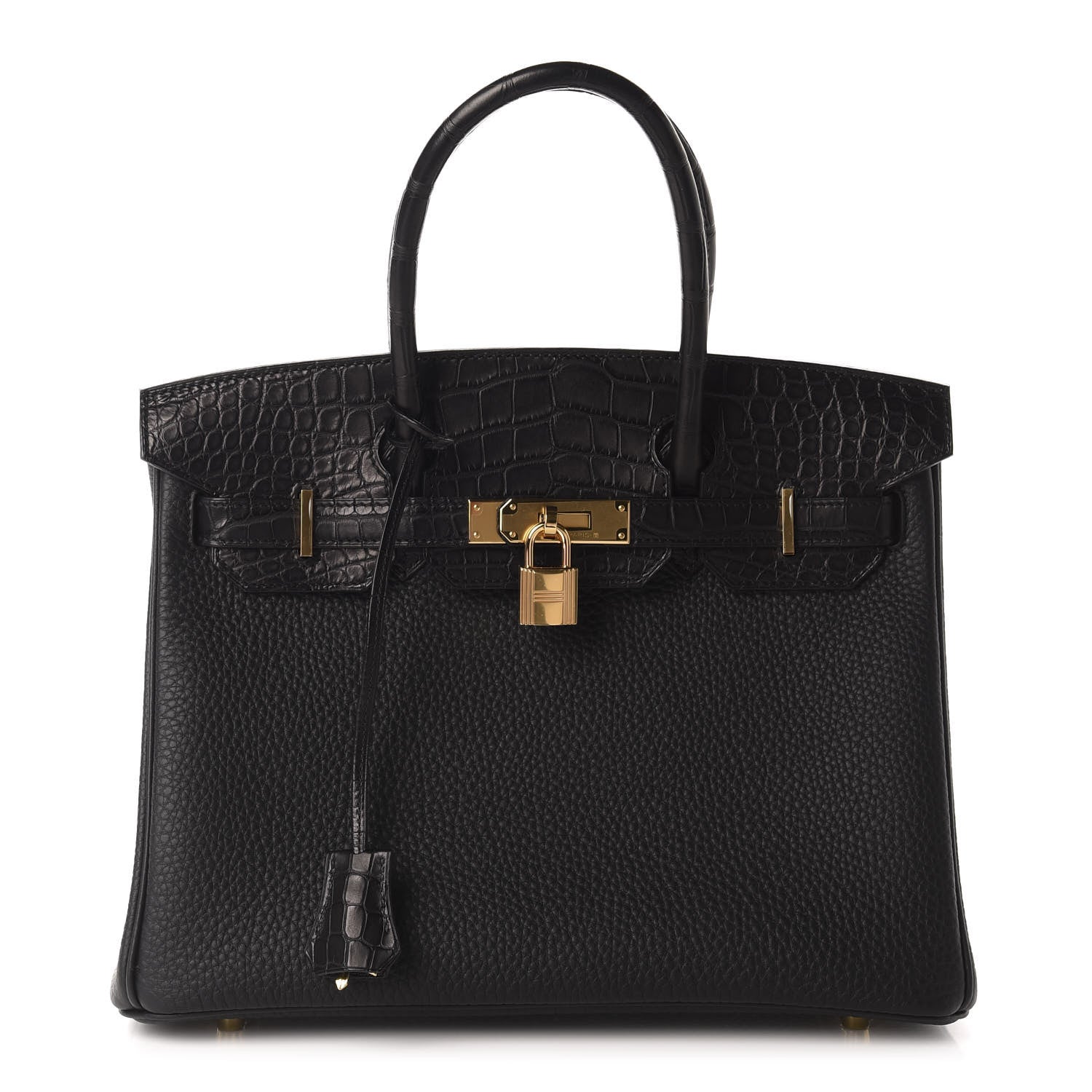 Hermes Togo Matte Alligator Birkin Touch 30 Black 1 of 36
