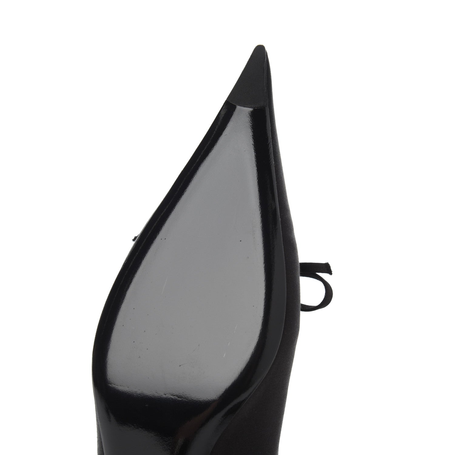 Balenciaga Satin Pointed Toe Knife 40mm Mules 39 Black 11 of 12