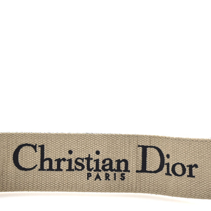 Christian Dior Canvas Embroidered Shoulder Strap Blue 4 of 5