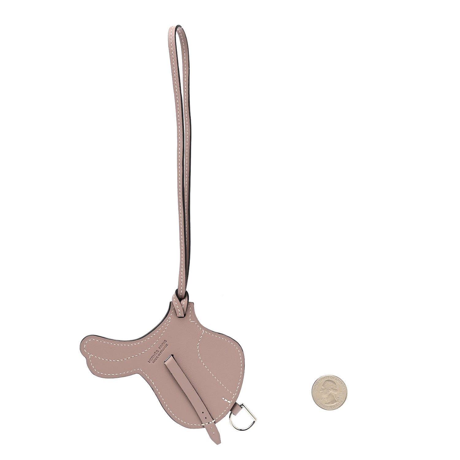 Hermes Swift Paddock Selle Horse Saddle Bag Charm Glycine 2 of 4