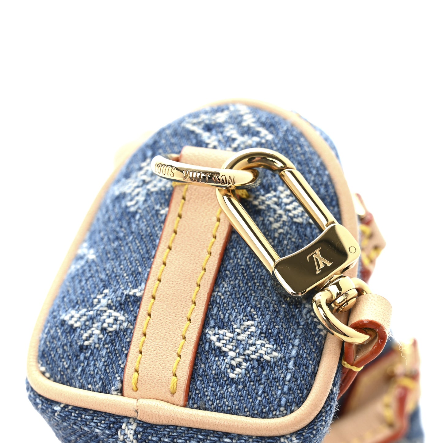 LV X TM Monogram Denim Cerises Micro Speedy Bag Charm Blue
