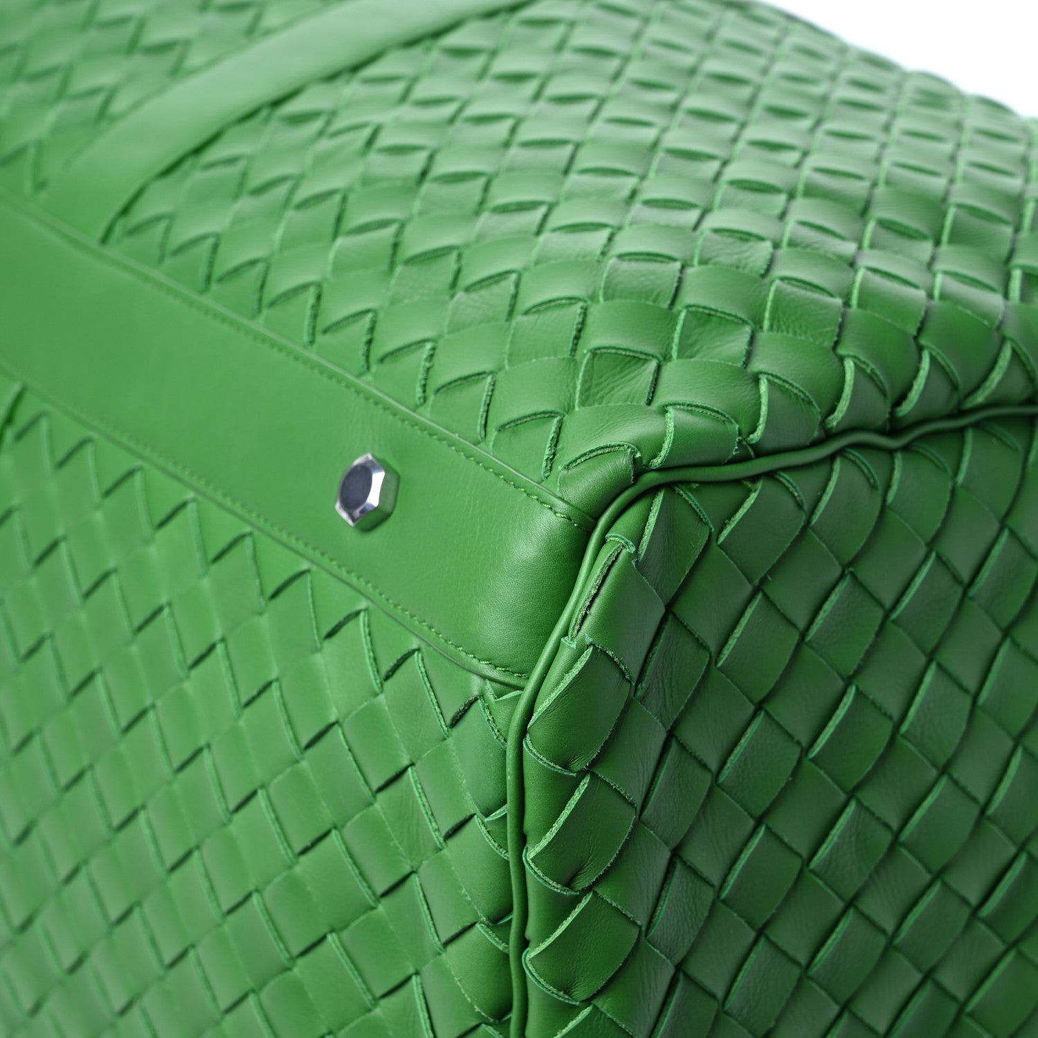 Bottega Veneta Calfskin Intrecciato Large Duffle Bag Parakeet 11 of 13
