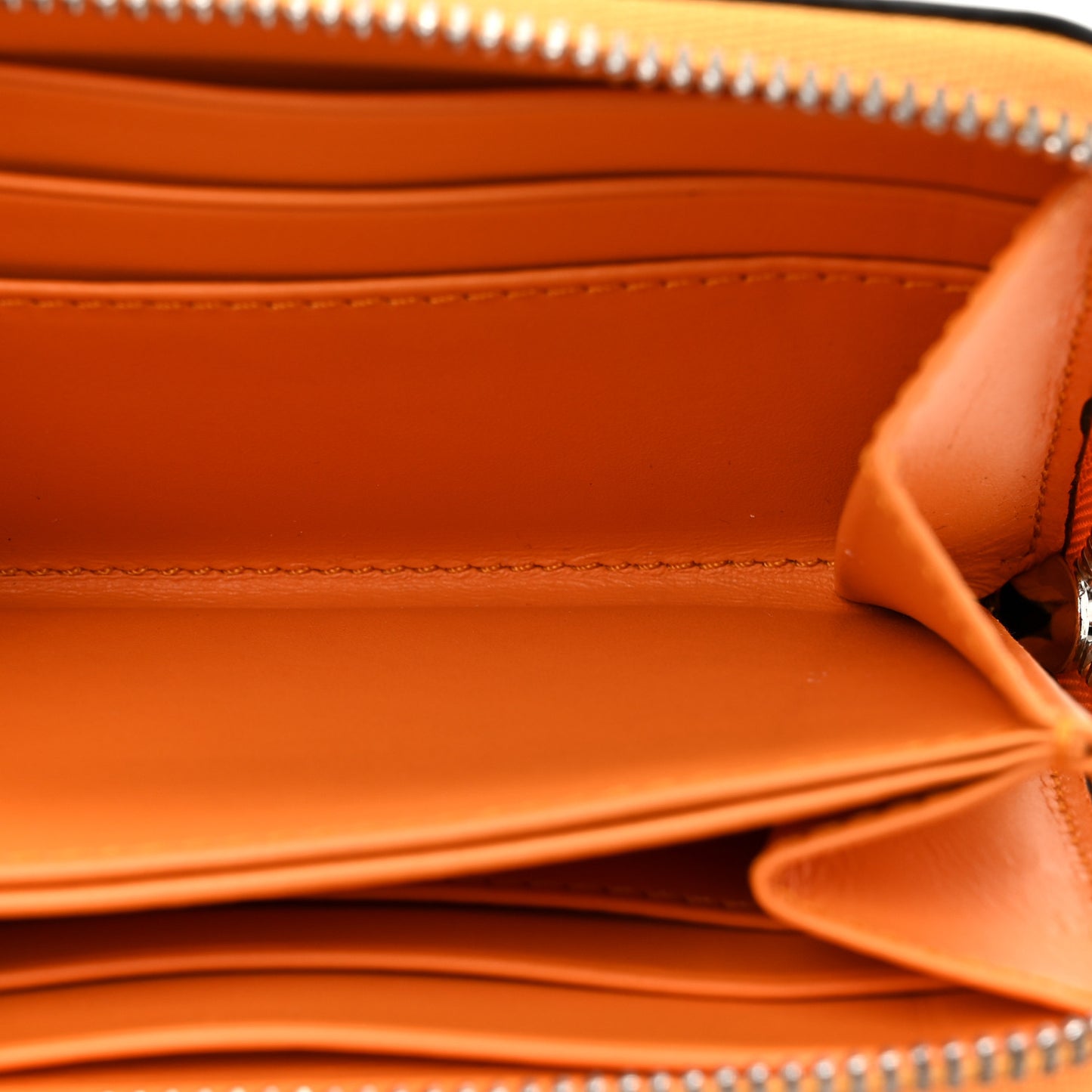 Calfskin Puzzle Zip Around Wallet Yellow Multicolor