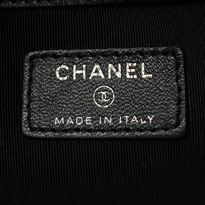 Chanel Lambskin Quilted Large Cosmetic Case Black 6 of 8