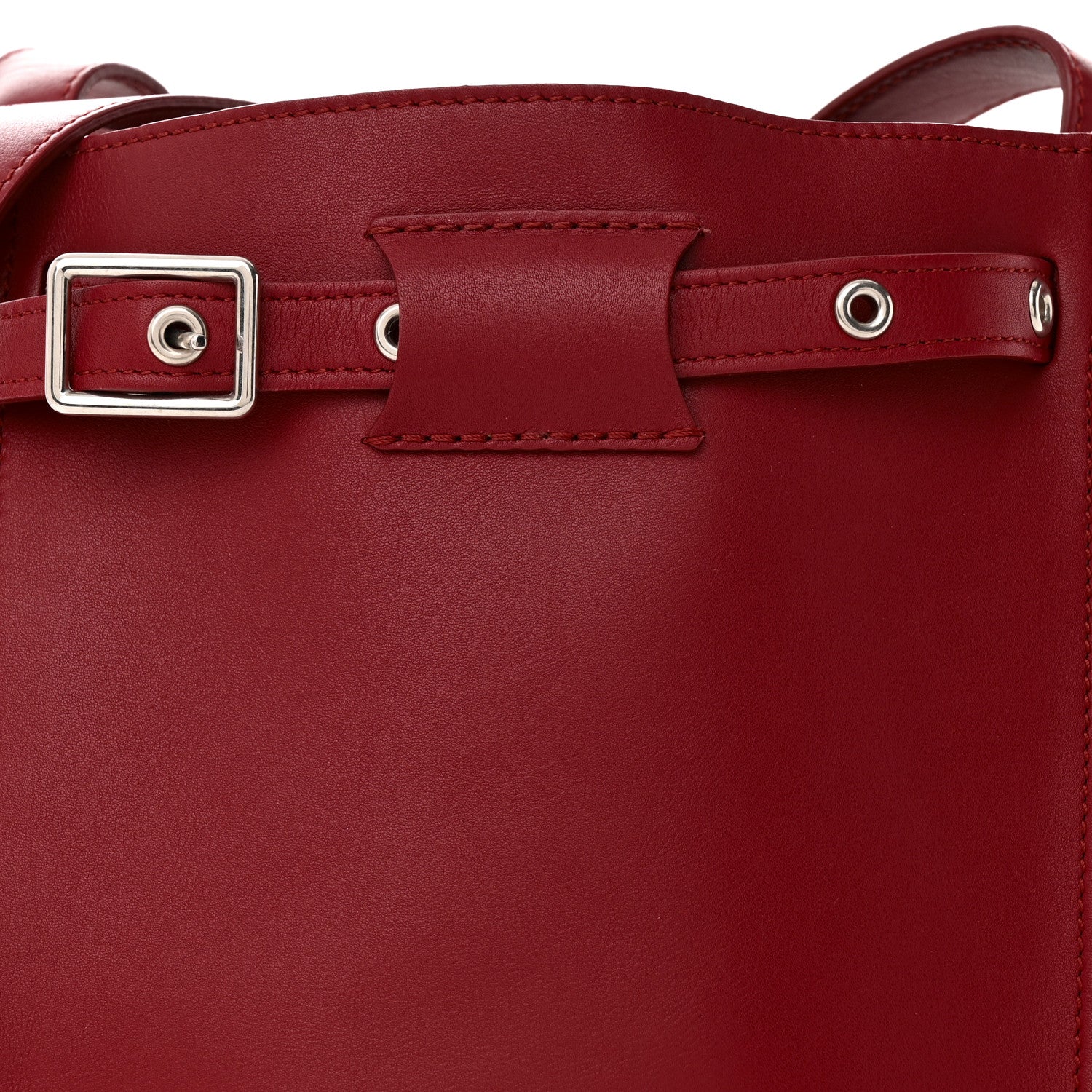Celine Supple Grained Calfskin Big Bag Bucket Red 7 of 17