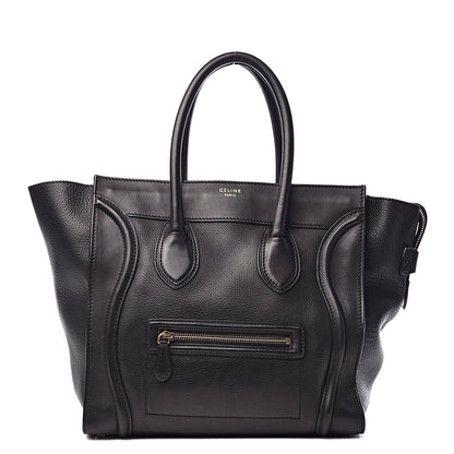 Celine Drummed Calfskin Mini Luggage Black 1 of 11