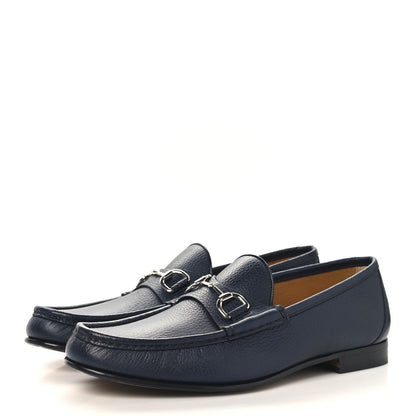 Gucci Road Calfskin Mens Horsebit Loafers 8.5 Blue 4 of 9