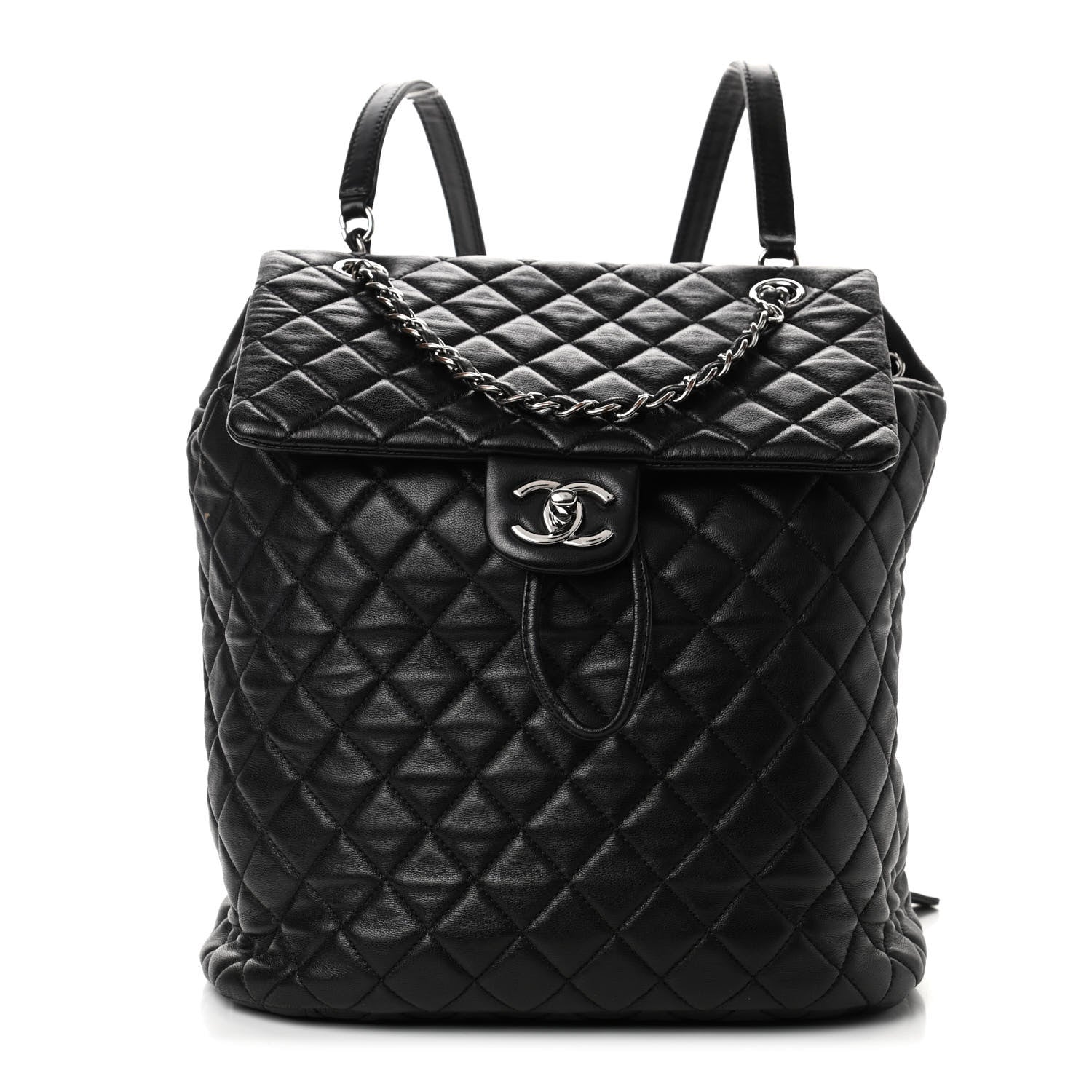 Chanel Lambskin Quilted Large Urban Spirit Backpack Black 1 of 4