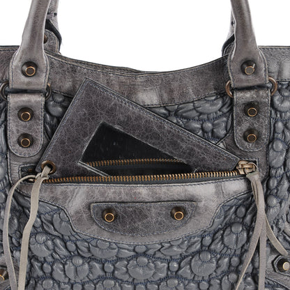 Balenciaga Smocked Agneau Classic Hardware City Anthracite 12 of 17