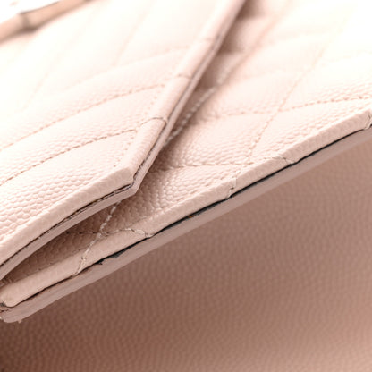 Saint Laurent Grain De Poudre Textured Mixed Matelasse Medium Triquilt Monogram Satchel Marble Pink 11 of 13