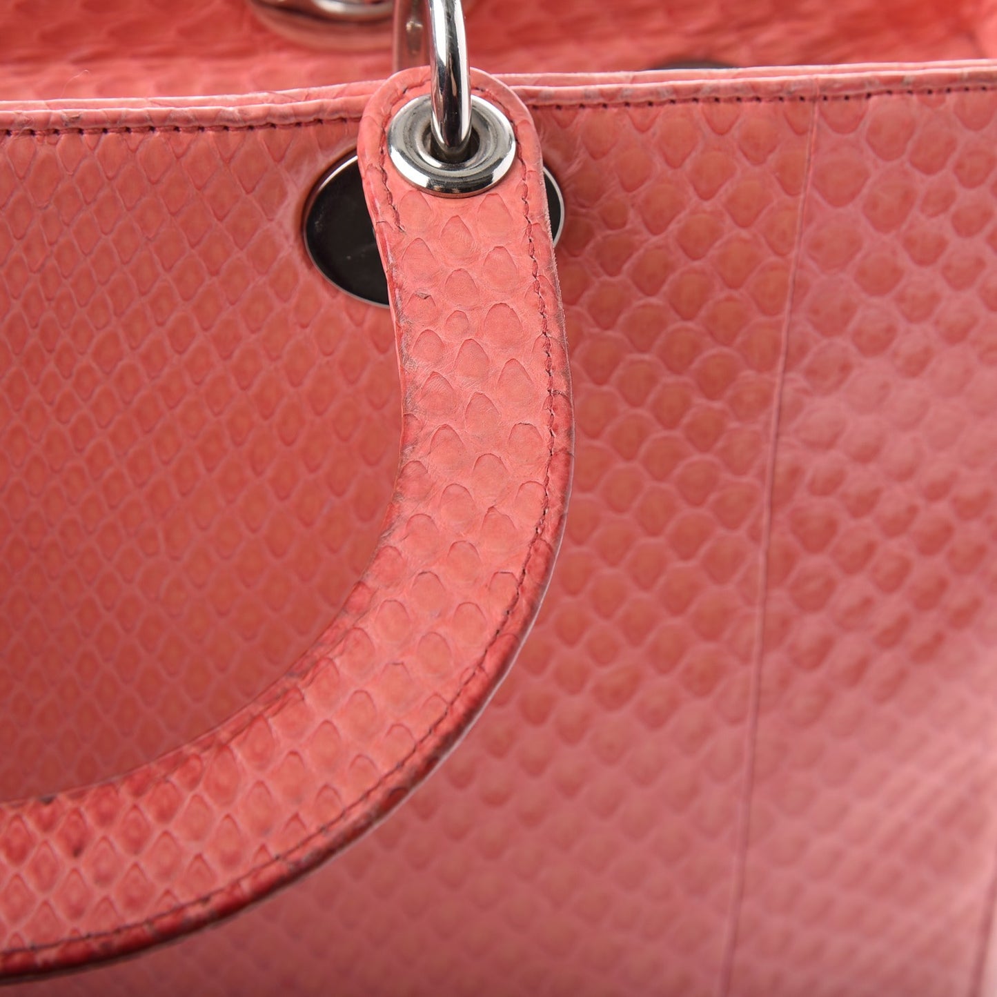 Python Large Lady Dior Pink