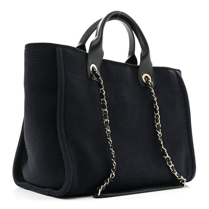 Chanel Mixed Fibers Small Deauville Tote Black 4 of 14