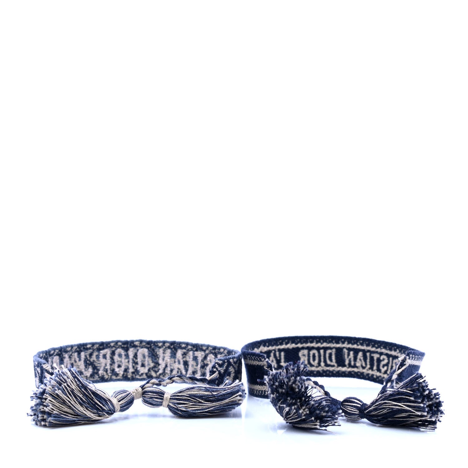 Christian Dior Woven Cotton J'Adior Friendship Bracelet Set Navy 3 of 5