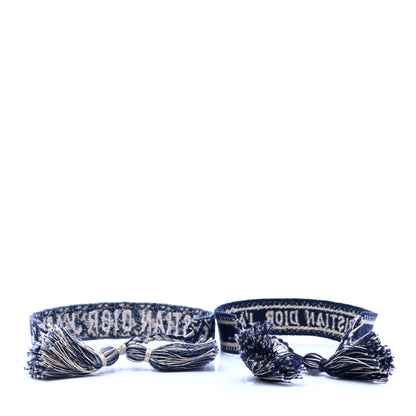 Christian Dior Woven Cotton J'Adior Friendship Bracelet Set Navy 3 of 5